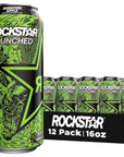 Rockstar Energy Drink Punched Hardcore Apple - 16oz Cans (12 Pack)