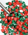 Strawberry Filled Hard Candy  Individually Wrapped Strawberry Bon Bons Candy 2 Pound Bulk Bag