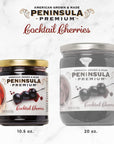 Peninsula Premium Cocktail Cherries  Award Winning  Deep BurgundyRed  Silky Smooth Rich Syrup  Luxe Fruit Forward SweetTart Flavor  American Grown  Made 105 oz 3Pack