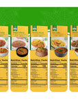 Ashoka Authentic Indian Meals 1932 Vegan Sampler Pack Kosher Certified Ready to Eat Meal Kit AllNatural Microwave Friendly Great for Hiking  Camping GlutenFree No Preservatives Pack of 5