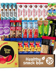 Healthy Snack Box Care Package 30 Piece Food Snack Variety Pack for College Kids Adults Military Boyfriend Girlfriend Office Birthdays  This Healthy Snack Packs Includes a Variety of Granola Bars Nuts  More