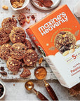 Maxine's Heavenly Peanut Butter Chocolate Chip Cookies | Healthy Vegan Oatmeal Cookies Sweetened with Coconut Sugar & Dates | Plant Based, Gluten Free & Non GMO | 7.2 Ounces Each (2 pack)