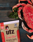 Utz Crab Chips 1 oz. Bags, 42 Count, Crispy Fresh Potato Chips, Perfect for Vending Machines, Individual Snacks to Go, Trans-Fat Free