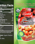 Galil Organic Roasted Chestnuts | Shelled | Ready to Eat Snack | Gluten Free, All Natural, 100% Vegan, No Preservatives | Great for Snacking, Baking, Cooking & Turkey Stuffing | 3.5oz Bags (Pack of 6)