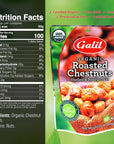 Galil Organic Roasted Chestnuts Pack of 4  Shelled  Ready to Eat  Gluten Free Vegan Organic NonGMO Kosher Snacks  Great for Baking Cooking  Turkey Stuffing 35oz Bags