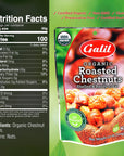 Galil Organic Roasted Chestnuts Pack of 2 - Shelled & Ready to Eat - Gluten Free, Vegan, Organic, Non-GMO, Kosher Snacks - Great for Baking, Cooking & Turkey Stuffing 3.5oz Bags