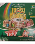 LUCKY CHARMS TREATS LEPRECHAUN TRAP ON BACK OF BOX LIMITED EDITION PACKAGING ( 2 BOXES )( 16 BARS TOTAL )