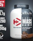 Dymatize Super Mass Gainer Protein Powder, 1280 Calories & 52g Protein, 10.7g BCAAs, Mixes Easily, Tastes Delicious, Rich Chocolate, 6 lbs