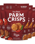 ParmCrisps - Pizza Cheese Parm Crisps, Made Simply with 100% REAL Cheese | Healthy Keto Snacks, Low Carb, High Protein, Gluten Free, Oven Baked, Keto-Friendly | 1.75 Oz (Pack of 6)