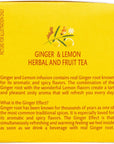 Wissotzky Ginger  Lemon Tea 20 Bags  Caffiene Free  Herbal  Fruit Tea  Ginger Effect Tea  Rich in Antioxidants