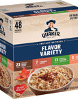 Quaker Instant Oatmeal, 4 Flavor Variety Pack, Individual Packets, 48 Count