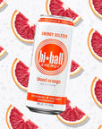 Hiball Energy Seltzer Water Caffeinated Sparkling Water Made with Vitamin B12 and Vitamin B6 Sugar Free of 16 Fl OzPack of 8 Blood Orange