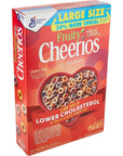 Fruity Cheerios Cereal Heart Healthy Cereal Made With 100 Whole Grain Oats Large Size 142 oz