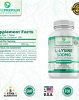 PurePremium L-Lysine 500 mg - Lysine Supplement - Essential Amino Acid with Maximum Strength - Immune Support Supplement - Pure Lysine 500mg for Fast Absorption - 7 Months Supply - 200 Tablets