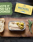 Sea Castle Mackerel in Olive Oil 44oz 12 Pack  Skinless  Boneless Canned Fish  Wild Caught Canned Mackerel Fillets  Packed with Vitamins  NonGMO  Kosher