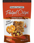 Snack Factory Pretzel Crisps, Sea Salt & Cracked Pepper, Buffalo Wing, Garlic Parmesan, and Everything, 7.2 Ounce (Pack of 4) - with Make Your Day Bag Clip