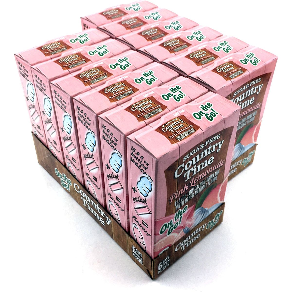 Country Time Pink Lemonade Sugar Free On The Go 09 Ounce Packet 6ct Pack of 12