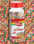 Bakers Choice Rainbow Sprinkles for Baking - Rainbow Jimmies Sprinkles for Ice Cream Toppings - Dairy Free, Kosher 20 oz.