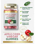 Carlyle Vegan Apple Cider Vinegar Gummies | 75 Count | Natural Apple Flavor | Non-GMO, Gluten Free | ACV Supplement