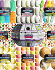 UFO Variety Pack  9 Kinds of Premium Freeze Dried Candy  Cosmic Crunchies Moon Clouds Space Sharks Alien Tongues Lemon Stars and More  Shipped in a UFO Box with Fun Stickers 9 Pack