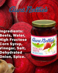 Aunt Nellies Pickled Beets  Onion  Tangy Earthy Sweet and Delicious  Deep Vibrant Ruby RedPurple  Grown  Made in USA  Smoothies Salads Side Dishes  16 oz glass jars Pack of 2