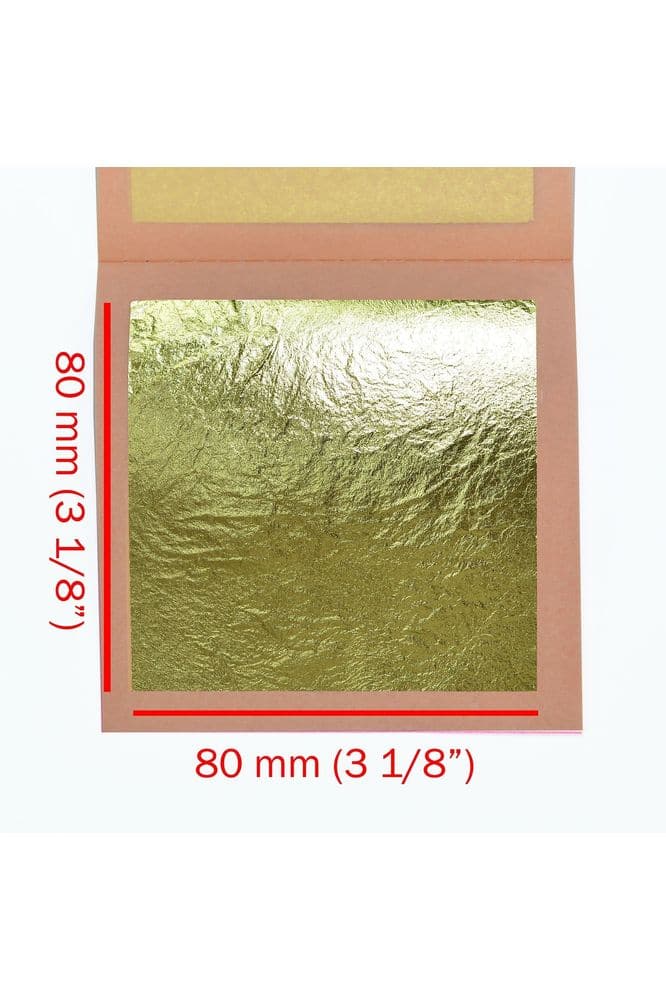 Barnabas Blattgold: Genuine Edible Gold - Luxury Gold Leaf Sheets - Barnabas Gold - Loose Gold Leaf for Cakes - 3.1 inches per sheet - Book of 25 Sheets