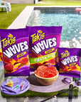 Takis Waves Fuego Spicy Wavy Potato Chips, Hot Chili Pepper Lime Flavored Hot Chips, Multipack 6 Individual Bags, 2.5 Ounces Each