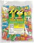 TOXIC WASTE 1 Pound Bag Assortment of Toxic Waste Sour Candy - 5 Flavors