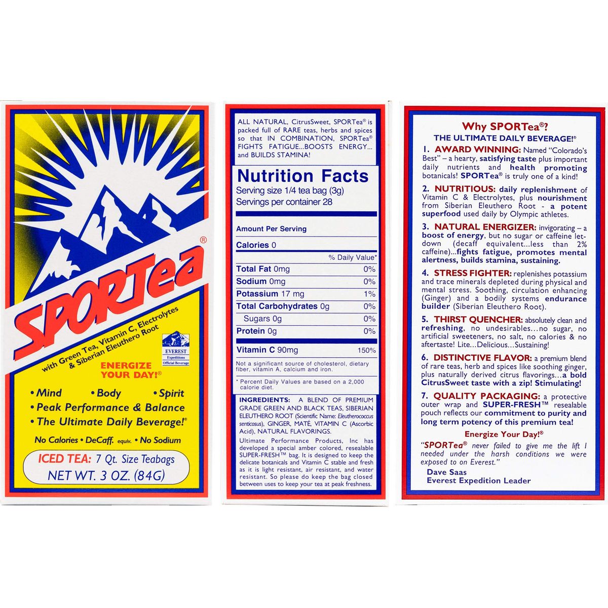 SPORTeaR Iced 7 Qt Size BagsBox Pack of 4