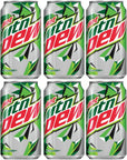 Mountain Dew Flavored Soda12oz cans pack of 6 with Bay Area Marketplace Napkins Diet