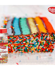 Bakers Choice Rainbow Sprinkles for Baking - Rainbow Jimmies Sprinkles for Ice Cream Toppings - Dairy Free, Kosher 20 oz.