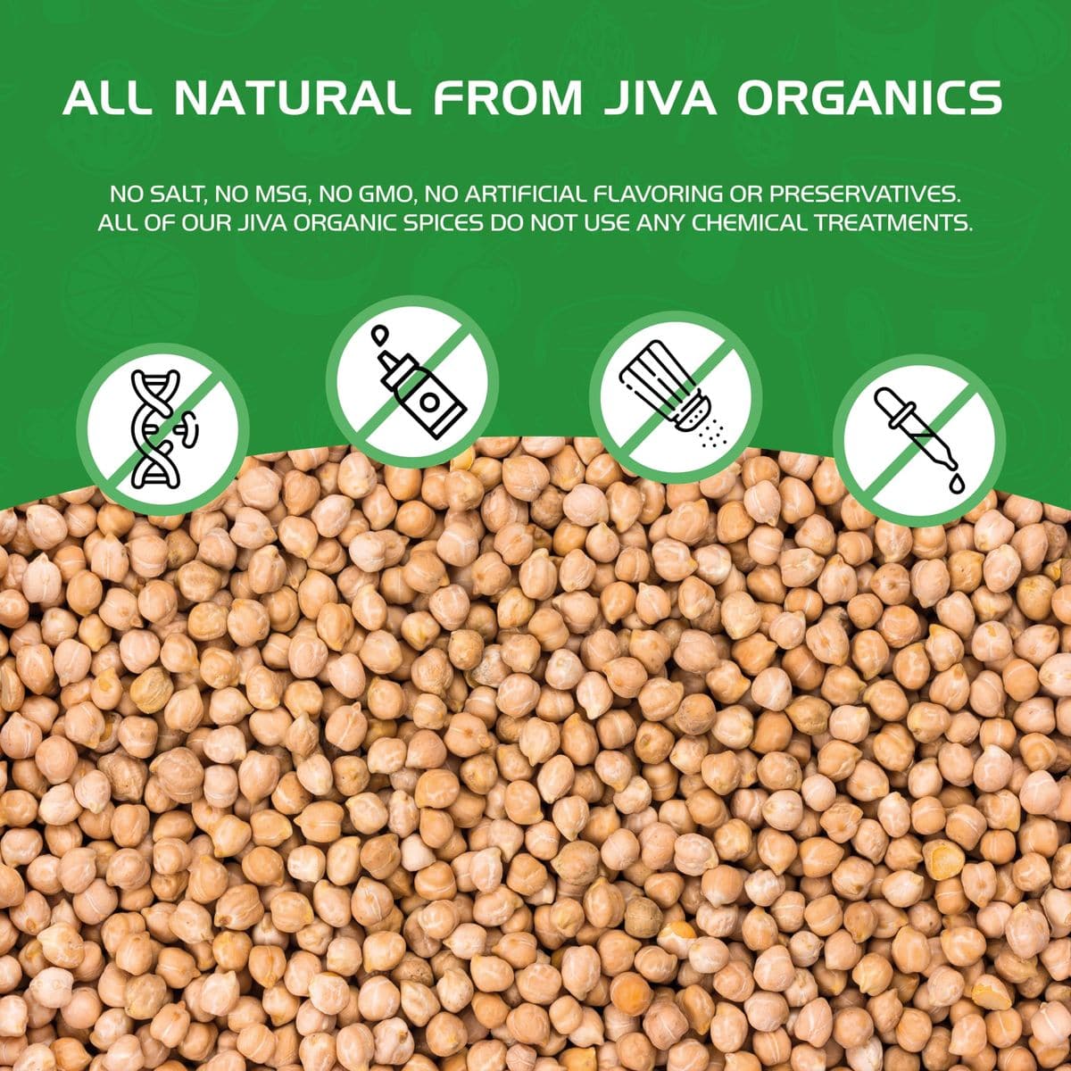 Jiva Organic Raw Chickpeas Whole Garbanzo Beans 4 LB Large Bag  Gluten Free Non GMO Vegan