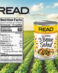 READ 3 Bean Salad  Classic Three Bean Salad  Tangy Sweet  Delicious  Cut Green Beans  Cut Wax Beans  Kidney Beans  Sugar Vinegar Onion Bell Peppers  Seasoning  15 oz Can Pack of 12