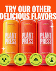 Plant Press  Passionfruit Peach Organic Clean Caffeine Energy Drink  Coffee Alternative Full Range of Vitamins Electrolytes No Sugar Alcohols No Preservatives 12 Fl Oz 12 Pk