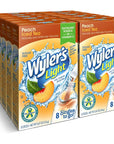 Wylers Light Singles To Go Powder Packets Water Drink Mix 96 Single Servings Peach Iced Tea 7 Ounce Pack of 12 564 Ounce