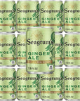 Seagrams Ginger Ale Mini Cans Pack of 10 with Bay Area Marketplace Napkins