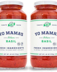 Yo Mamas Foods Keto Tomato Basil Pasta Sauce  Pack of 2  No Sugar Added Low Carb Low Sodium Vegan Gluten Free Paleo Friendly and Made with Whole NonGMO Tomatoes