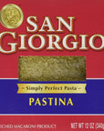 San Giorgio Enriched Macaroni Product Pastina 12 Ounces Pack of 1