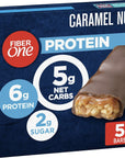 Fiber One Chewy Protein Bars, Caramel Nut, Protein Snacks, 1.17 oz, 5 ct