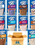 Pop Tarts Frosted Toaster Pastries Ultimate Variety Pack  10 Pack  8 Pastries Per Box 80 Total  In Mighty Merchandise box