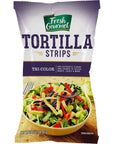 Fresh Gourmet Tri | Color Tortilla Strips | 1 Pound | Low Carb | Crunchy Snack and Salad Topper