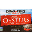 Crown Prince Naturally Smoked Oysters with Red Chilli Pepper 3 oz