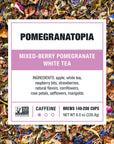 Tiesta Tea  Pomegranatopia MixedBerry Pomegranate White Tea Premuim Loose Leaf Tea Blend Low Caffeinated Tea Make Hot or Iced Tea  Brews up to 200 Cups  8 Oz Resealable Bulk Pouch