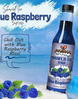 Syruvia Snow Cone Syrup 127oz  Blue Raspberry Syrup For Shaved Ice Snow Cones Slushies Italian Soda Popsicles Kosher Dairy Free