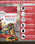 Hayden Valley Foods Mighty Mix  2 lb Resealable Bag  Peanuts Raisins Chocolate Candies Peanut Butter  Semisweet Chocolate Drops  Gourmet Trail Mix