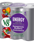 V8 Energy Pomegranate Blueberry Juice Energy Drink 8 fl oz Can 6 Pack