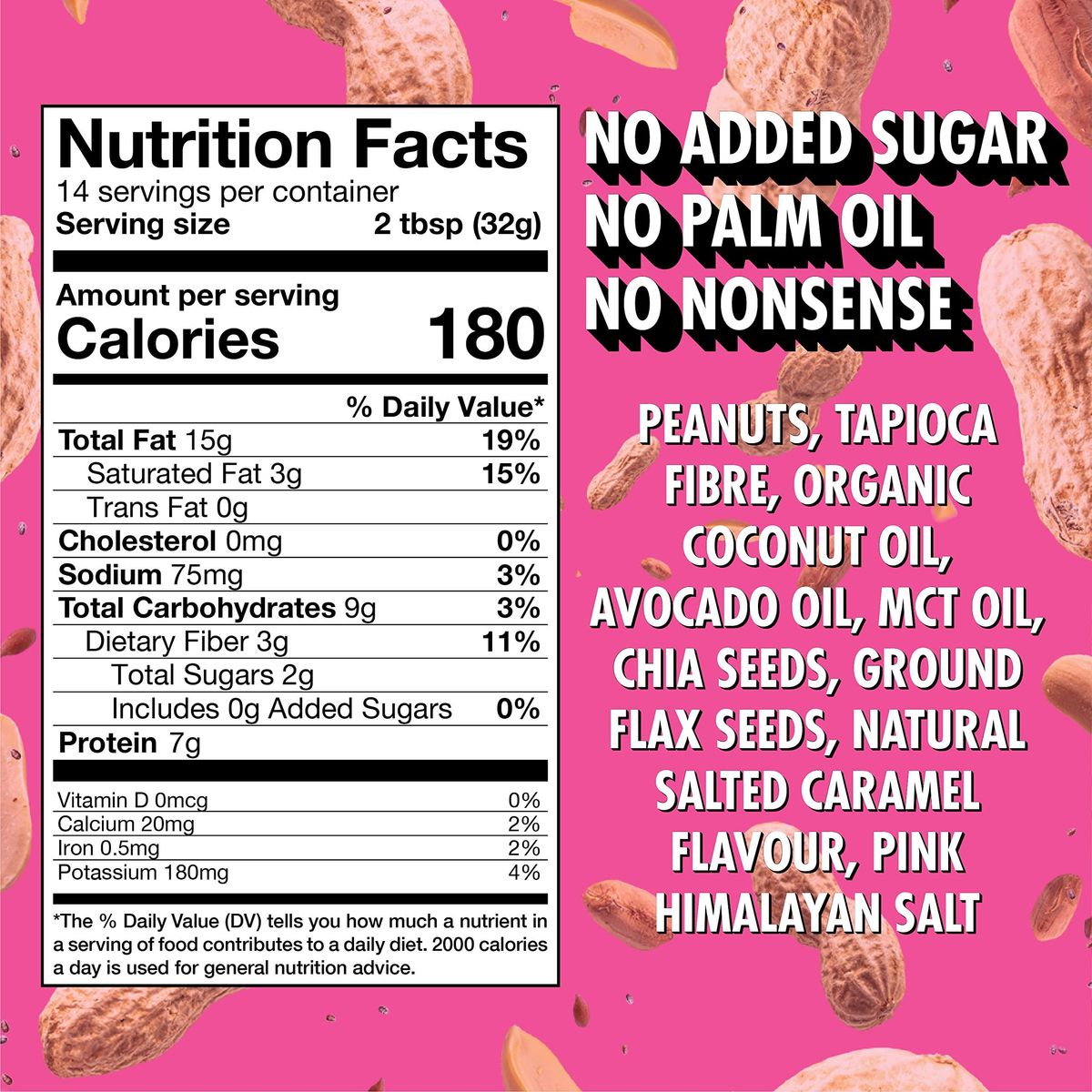 FATSO Crunchy Salted Caramel Peanut Butter - Natural Nut Spread w/Plant-based Seeds &amp; Superfats - Keto-friendly, Gluten-free &amp; Sugar-free Protein Butter - (16oz Jar, 2 Pack)