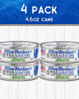 Blue Harbor Fish Co Wild Albacore Solid White Tuna in Water No Salt Added  46 oz Canned Tuna Pack of 4