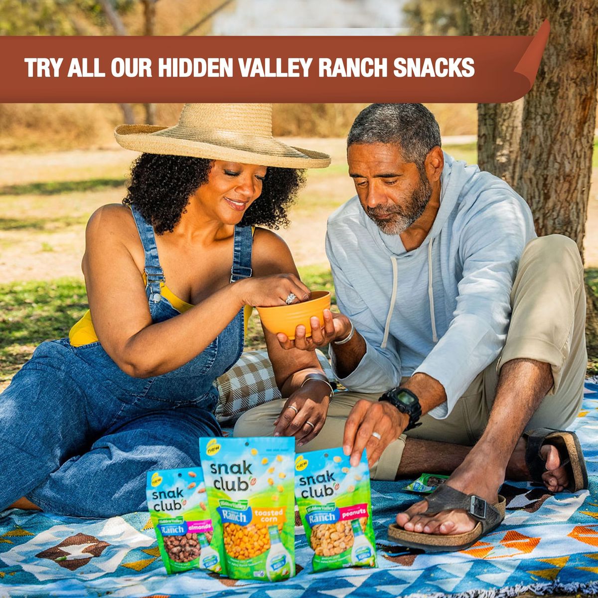 Snak Club Crunch Mix with Hidden Valley Ranch Seasoning Toasted Corn Nuggets Chili Cheese Corn Jacks Sesame Sticks  Rye Chips 25oz Resealable Bag Pack of 6