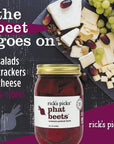 Ricks Picks Pickles Phat Beets  FatFree GlutenFree Lowcarb  No artificial flavors additives or preservatives  3 pk